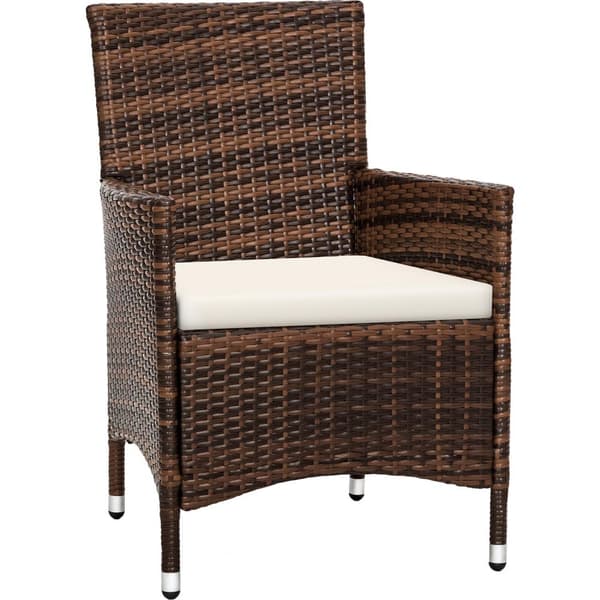 Polyrattan loungesæt Menorca - sort/brun