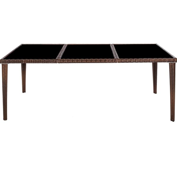 Polyrattan loungesæt Menorca - sort/brun
