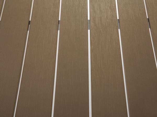 Trädgårdsmöbelset Brun Rektangulärt Bord Stolar Utomhus 6-sits Plast Trä Bordsskiva Aluminium Ram