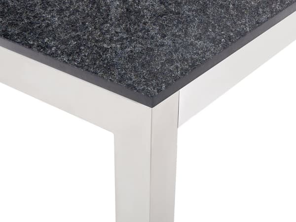 Trädgårdsmöbelset Beige med Flammad Granit Bordsskiva 6 Platser 180 x 90 cm