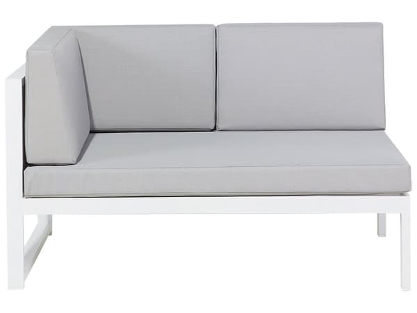 Loungegrupp Ljusgrå Aluminium Ram Modulär L-formad Utomhus