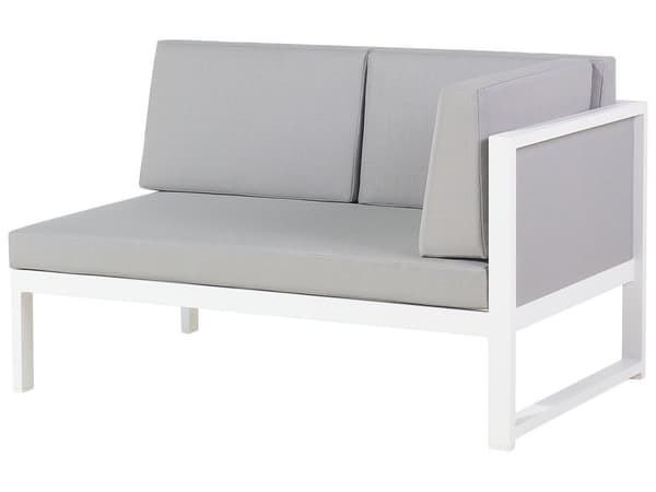 Loungegrupp Ljusgrå Aluminium Ram Modulär L-formad Utomhus