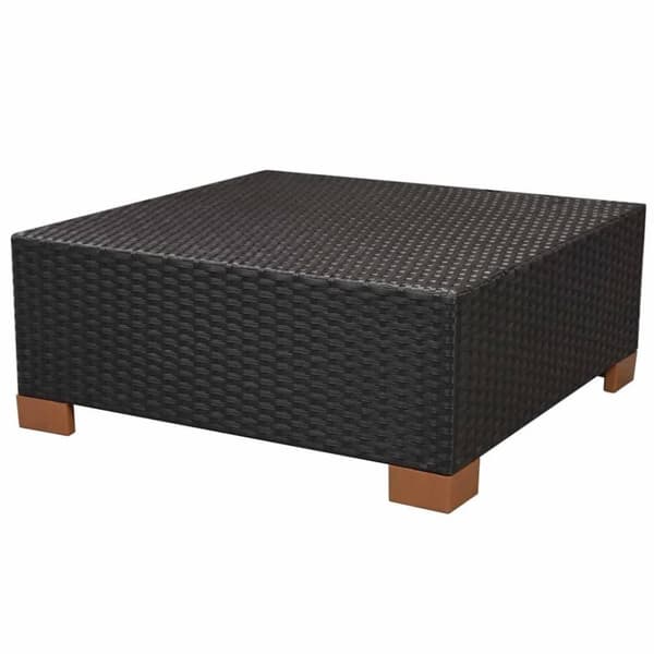 vidaXL Loungegrupp för trädgården med dynor 8 delar konstrotting svart