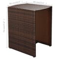 Miniatyrbild 9 av 10: vidaXL Caféset med dynor 3 delar konstrotting brun