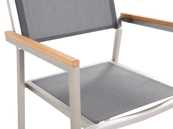 Ulkoruokailuryhmä harmaa kahdeksalle 3-osainen graniittitaso rosteri polyesteri