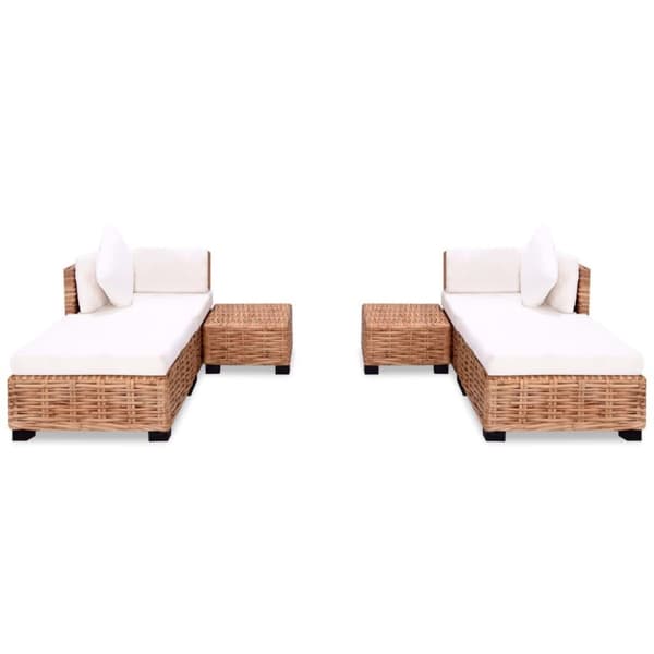 vidaXL sofasæt 16 dele naturlig rattan