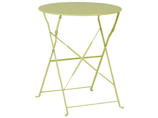 3 Delar Balkongset Lime Grön Metal Bord och 2 Stolar Utomhus