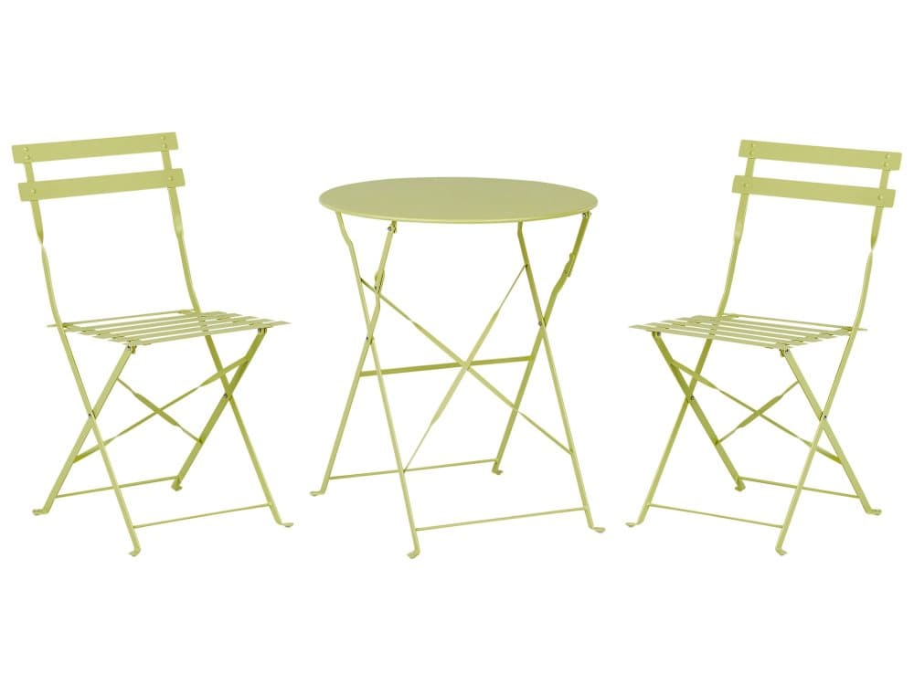 Balkongset av bord och 2 stolar lime FIORI