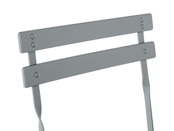 3 Delar Balkongset Grå Metal Bord och 2 Stolar Utomhus
