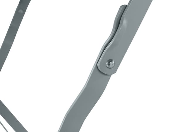 3 Delar Balkongset Grå Metal Bord och 2 Stolar Utomhus