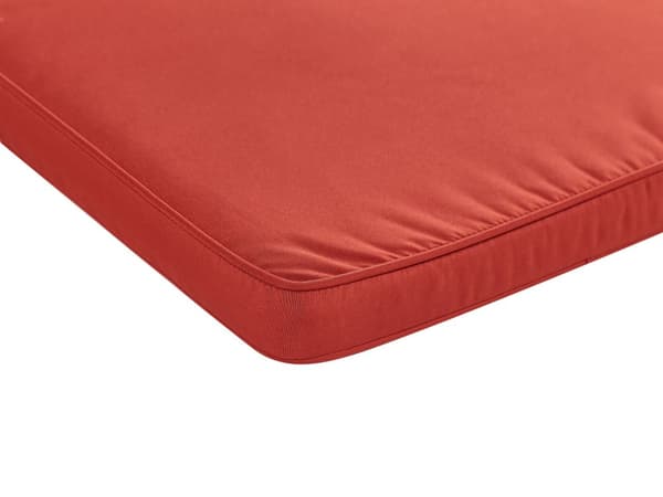 Bänkdyna Röd Tyg 169 x 50 cm Utomhus Trädgård Vattentät Sittdyna