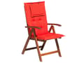 Miniatyrbild 4 av 8: Trädgårdsstolsdyna Röd Polyester Sits Ryggstödsdyna Modern design Utomhusdyna