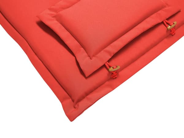 Trädgårdsstolsdyna Röd Polyester Sits Ryggstödsdyna Modern design Utomhusdyna
