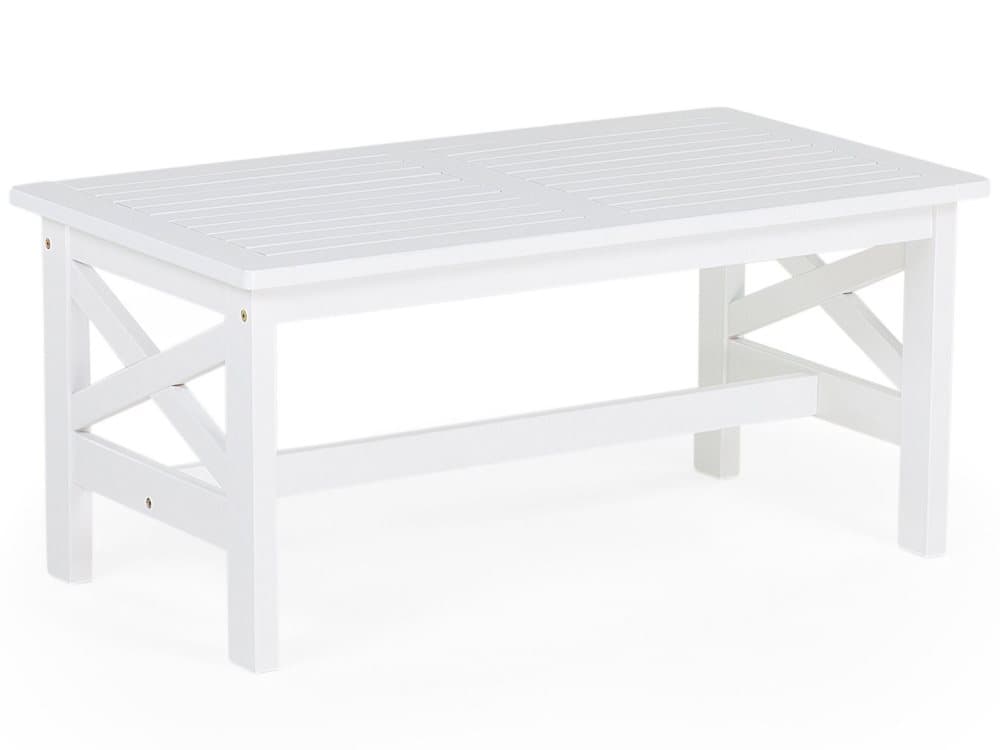 Trädgårdsbord 100 x 55 cm akaciaträ vit BALTIC
