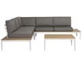 Miniatyrbild 1 av 11: Trädgård Trädgårdmöbelset Grå Dynor Bord Stolar 5-sits Moden