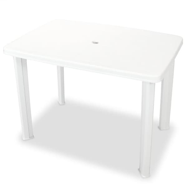 vidaXL Bistrosett i 3 deler plast hvit