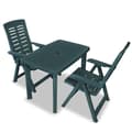 Miniatyrbilde 1 av 11: vidaXL Bistrosett i 3 deler plast grønn