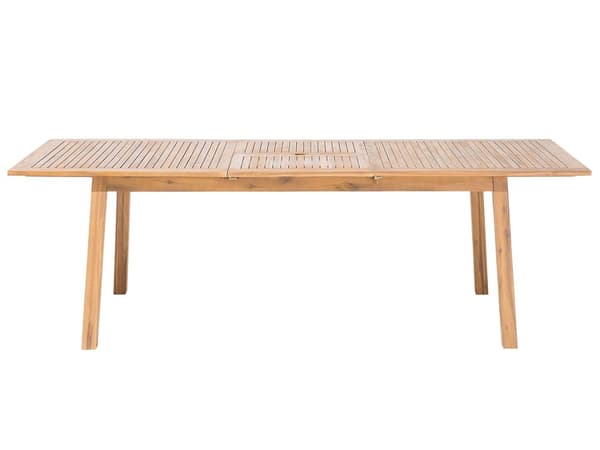 Trädgårdsmöbelset Ljust Akaciaträ Bord 8 Stolar 9 Delar