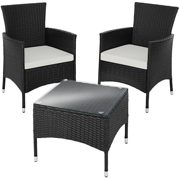 Polyrattan havemøbelsæt Bern - sort