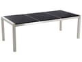 Miniatyrbillede 9 af 11: Have Spisebordssæt Hvid med Sort Granitbordplade 8 Sæder 220 x 100 cm