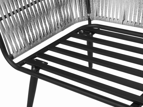 Havemøbelsæt Grå Sort Rattan Stål 4 Personers Moderne Vedligeholdelsesfri Havemøbler Nonwood med Hynder Vandtæt Design Terrasse Have Tilbehør