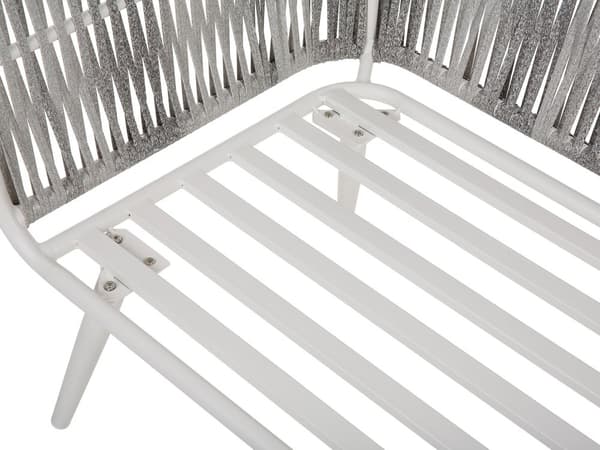 Havemøbelsæt Hvid Grå Rattan Stål 4 Personers Moderne Vedligeholdelsesfri Havemøbler Nonwood med Hynder Vandtæt Design Terrasse Have Tilbehør