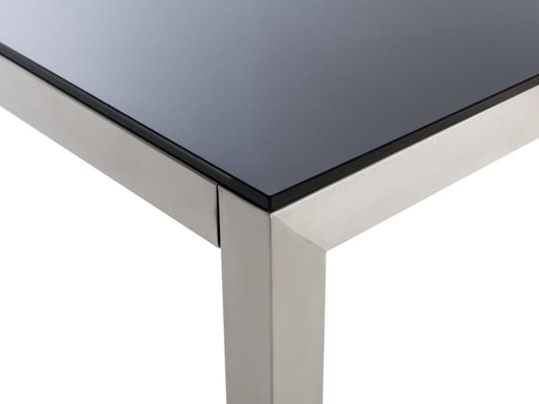 Havemøbelsæt hvid granit metal 180 cm havebord 6 stole Havebord havestol Industriel Moderne Design Sæt Udendørs Møbler granitlook sten