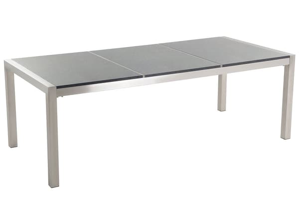 Have Spisestuesæt Hvid med Grå Granitbordplade 8 Sæder 220 x 100 cm