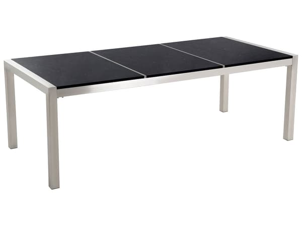 Have Spisebordssæt Sort med Sort Granitbordplade 8 sæder 220 x 100 cm