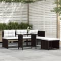 Miniatyrbillede 2 af 11: vidaXL haveloungesæt 4 dele polyrattan brun