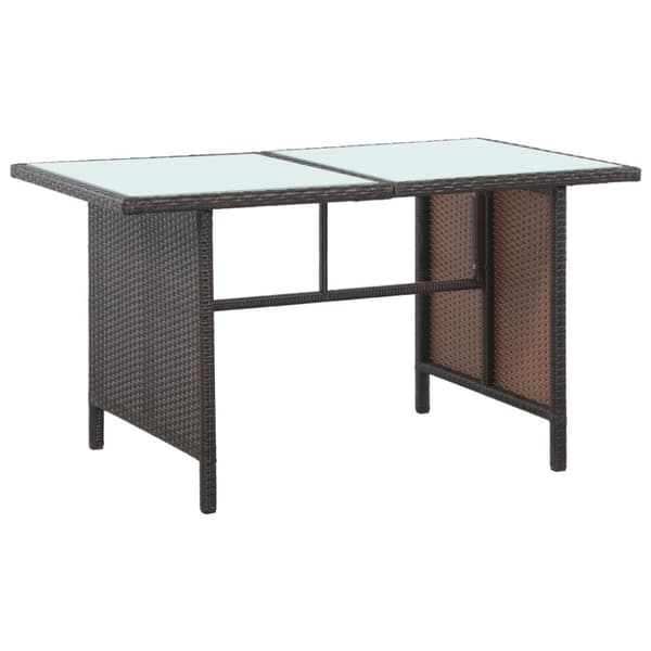 vidaXL haveloungesæt 5 dele med hynder polyrattan brun