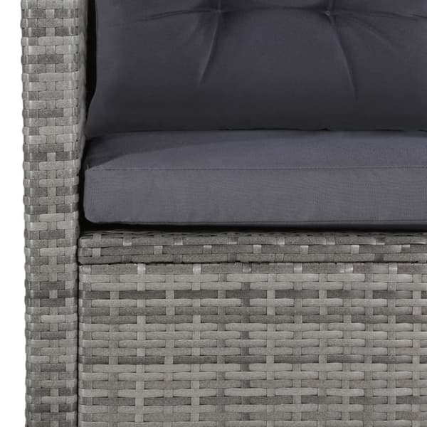 vidaXL Loungegrupp för trädgården med dynor 6 delar konstrotting grå