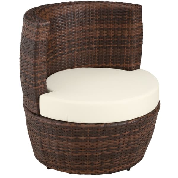 Polyrattan loungesæt Nizza - sort/brun