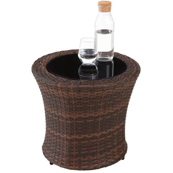 Polyrattan loungesæt Nizza - sort/brun