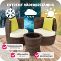 Miniatyrbild 8 av 10: Loungeset/Loungegrupp i konstrotting Nice 2+1+1 - svart/brun