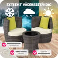 Miniatyrbild 8 av 10: Loungeset/Loungegrupp i konstrotting Nice 2+1+1 - grå