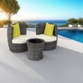 Miniatyrbild 10 av 10: Loungeset/Loungegrupp i konstrotting Nice 2+1+1 - grå