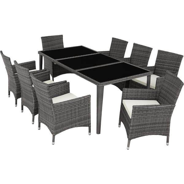Polyrattan loungesæt Menorca - grå