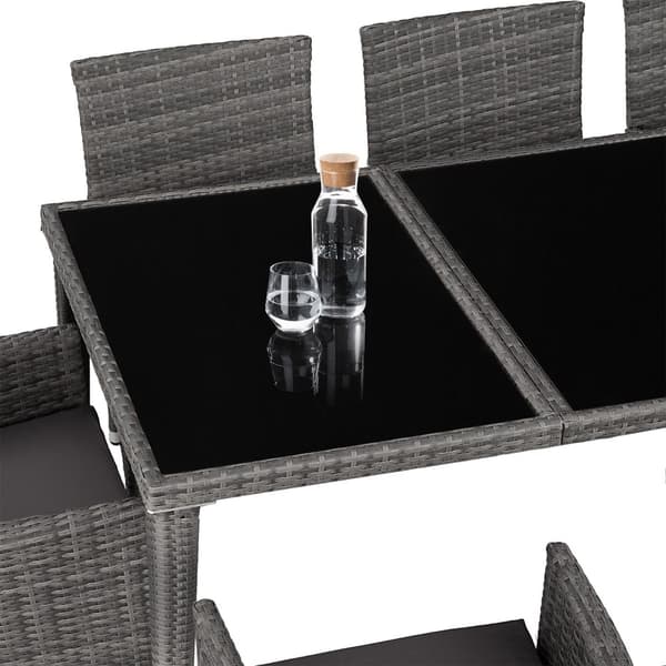 Polyrattan loungesæt Menorca - grå