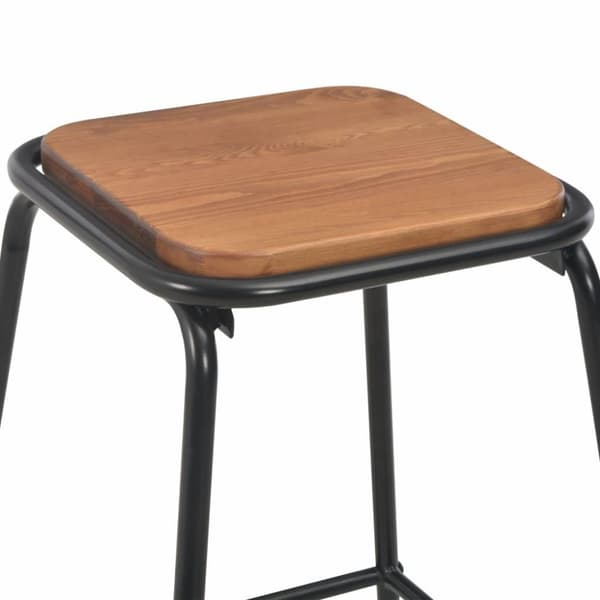 vidaXL Bargrupp 3 delar stål svart brun