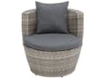 Miniatyrbillede 4 af 11: Havemøbelsæt Grå Rattan Aluminium Hærdetglas 48x54 cm Loungestole Stabelbar Nem Opbevaring Udendørs Hynder Moderne Terrasse Altan Inspiration
