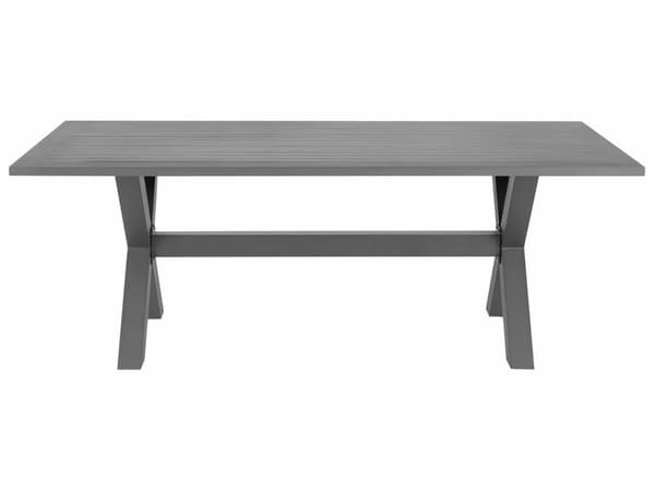 Have Spisestuesæt Grå PE Rattan 6 Personers Bord og 6 Stole med Grå Hynder Moderne Stil