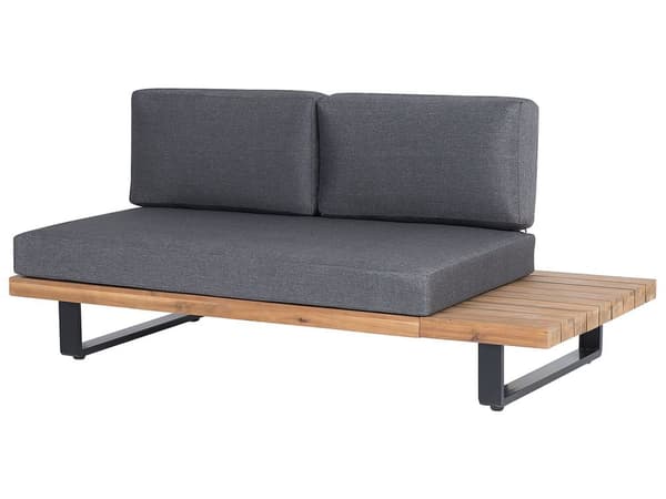 Hörnsoffa Trädgård Loungegrupp Grå Trä 5-sits med Soffbord