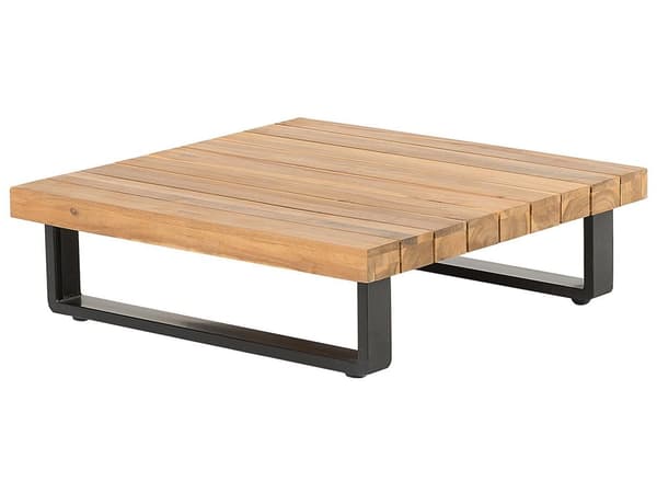 Hörnsoffa Trädgård Loungegrupp Grå Trä 5-sits med Soffbord