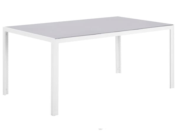 7 Delar Trädgårdsmöbelset Grå Matbord Aluminium med 6 Hopfällbara Stolar