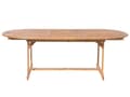Miniatyrbild 5 av 11: Trädgårdsmöbelset Akaciaträ med Röda Kuddar 8-sits Bord Hopfällbara Stolar Rustik Design
