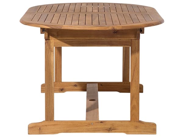Trädgårdsmöbelset Akaciaträ med Röda Kuddar 8-sits Bord Hopfällbara Stolar Rustik Design