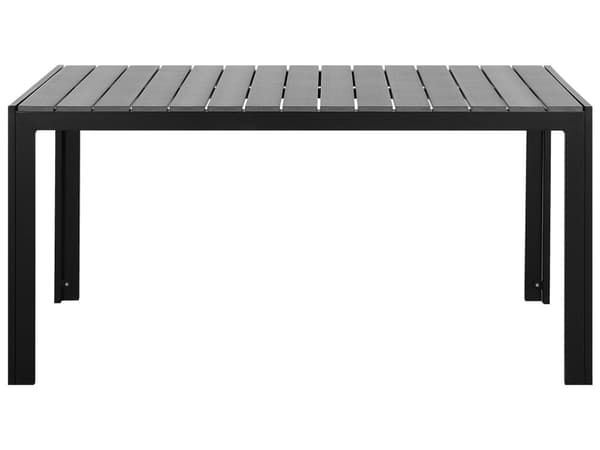 7 dels Have Spisestuesæt Grå og Sort Aluminium 6 Stole Vejrbestandig
