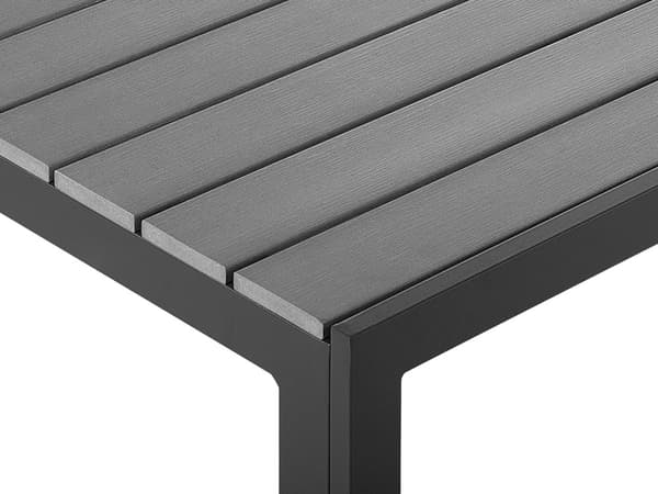 7 dels Have Spisestuesæt Grå og Sort Aluminium 6 Stole Vejrbestandig