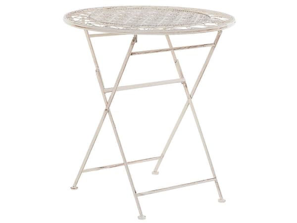 Bistrosetti vaalea beige rauta kahdelle kokoontaitettava filigraanikuvio retro perinteinen tyyli